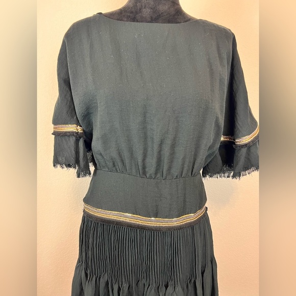 NWT Stevie May The Card Players Mini Dress in Black & Gold Size Large - Picture 6 of 11